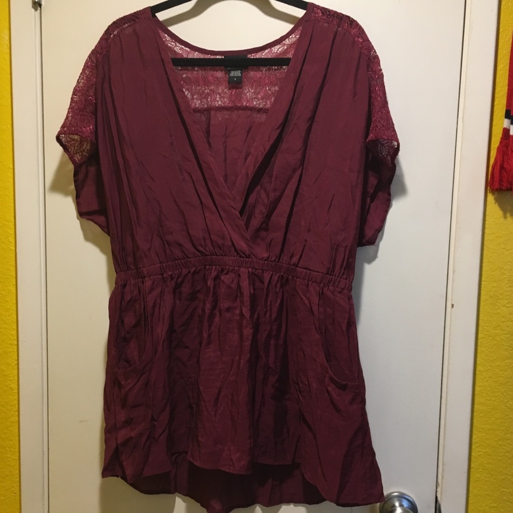 Torrid Burgundy Low Cut Top